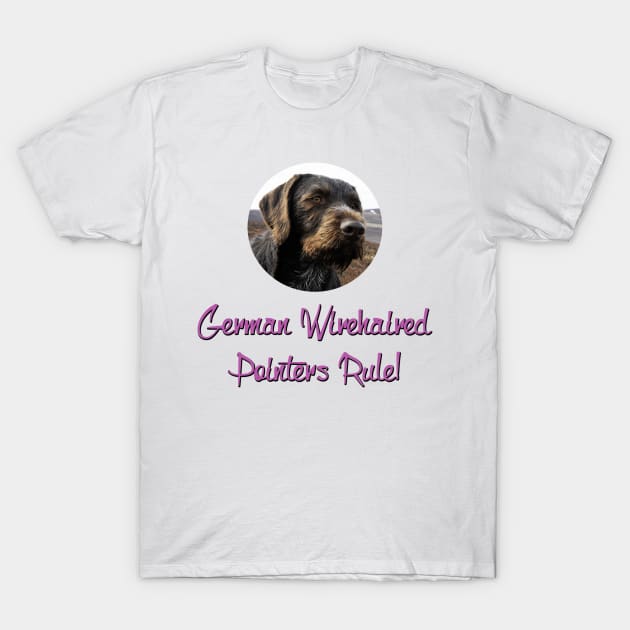 German Wirehaired Pointers Rule! T-Shirt by Naves